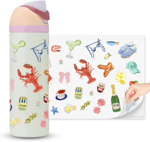 Miniatura 10 de Adhesivo de transferencia UV para botella de agua Owala FreeSip 24oz 30oz 40oz, piel de botella duradera e impermeable, se ajusta al diseño