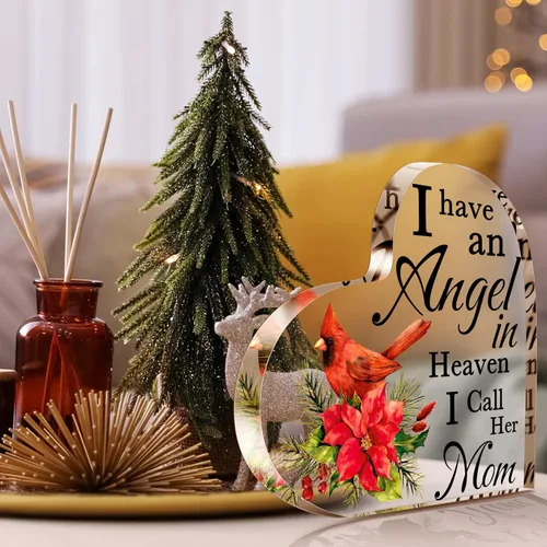 Miniatura 7 de Karenhi Regalos de Navidad de Cardenal Rojo de 4 Pulgadas, Regalo Conmemorativo de Duelo por la Pérdida de un Ser Querido, Decoraciones de Papá