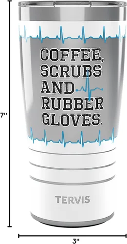 Miniatura 9 de Tervis Traveler Nurse Life - Vaso de viaje con triple aislamiento para café, exfoliantes y guantes de goma, mantiene las bebidas frías y calientes