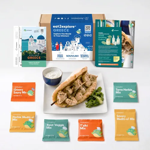 Miniatura 21 de eat2explore Kit de cocina global para adultos, recetas auténticas, especias esenciales y maridajes de bebidas, perfecto para citas nocturnas
