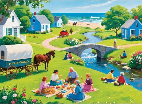 Miniatura 9 de Rompecabezas de 500 piezas para adultos, rompecabezas acogedor de cabaña de playa de 500 piezas, rompecabezas vibrante de cielo arcoíris, perfecto