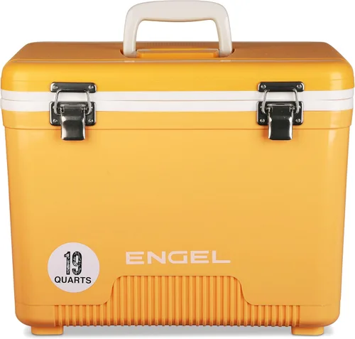 Engel Hielera Drybox de 19 cuartos de galón, a prueba de fugas, hermética, y lonchera pequeña de carcasa dura para hombres y mujeres Mango helado