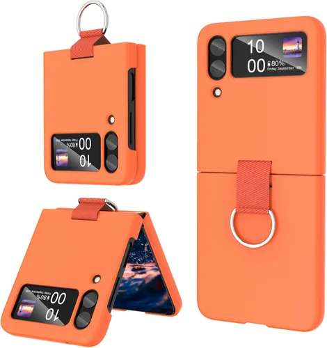 Miniatura 18 de Para Samsung Galaxy Z Flip 4 Funda Con Anillo Cubierta Protectora A Prueba De Golpes Flip Z 4 Funda Del Teléfono Para Galaxy Z Flip 4 5G 2022 - Negro