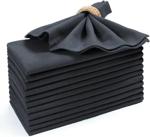 Miniatura 11 de Servilletas de tela para uso diario, 100% algodón, 18 x 18 pulgadas, color azul, servilletas de boda, servilletas de cóctel, servilletas de tela