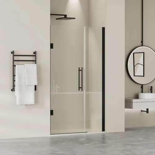 Miniatura 11 de Findepot Puerta de ducha pivotante de vidrio de 38-42" x 71" con vidrio transparente de 1/4" (6mm), puerta de ducha pivotante con acabado de níquel