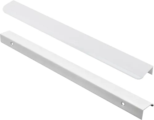 Miniatura 38 de Tiradores negros de 3.94 pulgadas para gabinete, 6 unidades, espacio entre agujeros de 2.52 pulgadas, tiradores de borde de aleación de aluminio