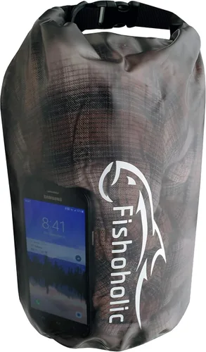 Miniatura 2 de Fishoholic Bolsa seca – Bolsas de equipo impermeables – Broche a prueba de fallas – Hecho resistente y duradero para kayak, barco, pesca, Semi claro