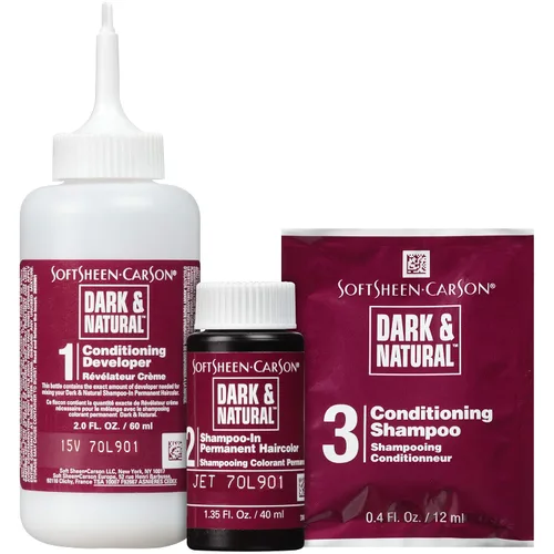 Miniatura 4 de SoftSheen-Carson Dark & Natural Champú-Tinte para el Cabello de 5 Minutos, Negro Azabache