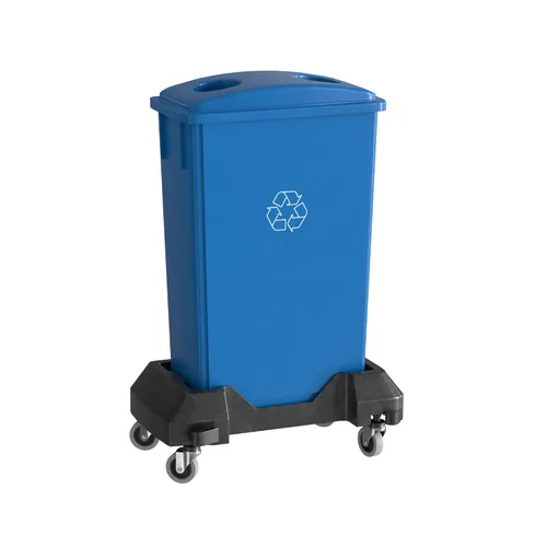 Miniatura 8 de Bote de basura Slim Jim negro de 23 galones con carrito