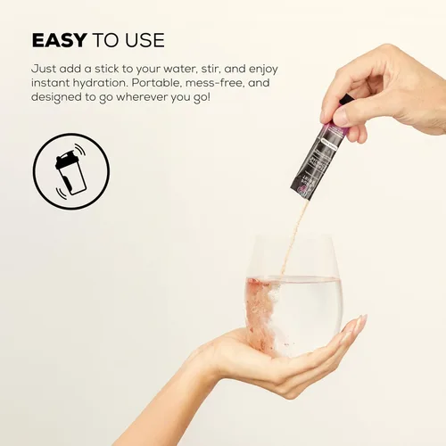 Miniatura 8 de Paquetes de electrolitos de hidratación instantánea en polvo con magnesio y sal, paquetes de hidratación cero azúcar con 6 vitaminas B
