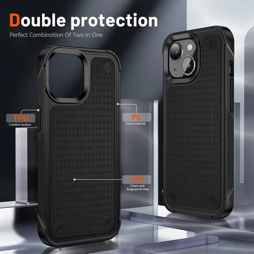 Miniatura 5 de Funda diseñada para iPhone 14, iPhone 13, 2 en 1, regalo de grado militar, resistente a caídas, resistente a prueba de golpes, para iPhone 14, funda