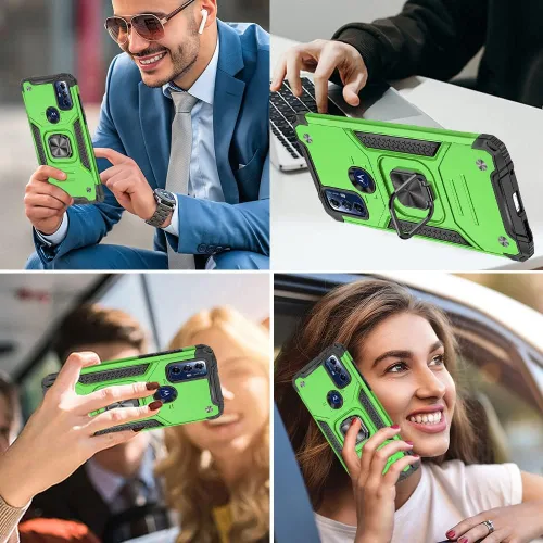 Miniatura 6 de Funda para Moto G Play 2023, Motorola G Play 2023 con protector de pantalla HD, soporte giratorio de grado militar de 360° (resistente), fundas