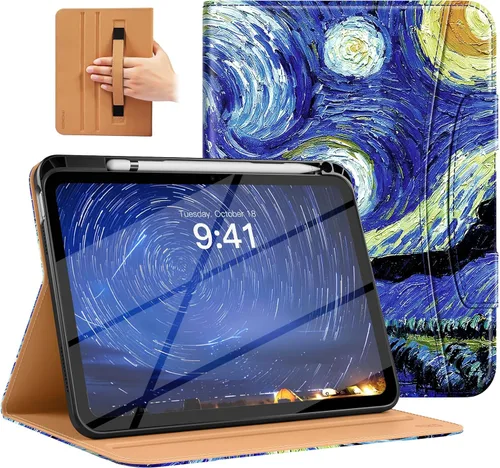 Miniatura 37 de MoKo Funda para iPad A16 de 11 pulgadas, funda para iPad de 11ª/10ª generación (2025/2022) con soporte para lápices y bolsillo, funda con soporte