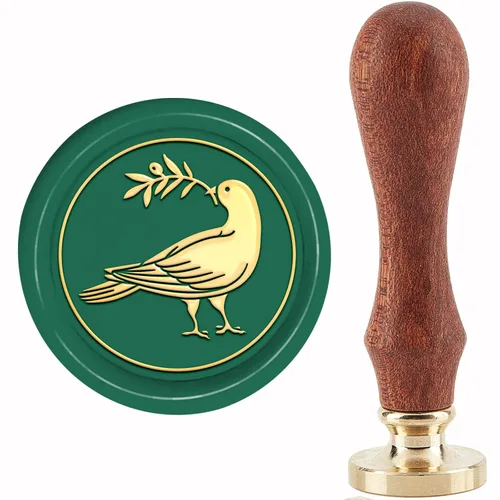 Miniatura 14 de CRASPIRE Sello de cera de conejo, sello de conejo, luna, rosa, sello de cobre, 1.181 in, cabeza de latón extraíble retro con mango de madera