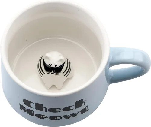 Miniatura 8 de Taza de café 3D con animal de alpaca en el interior, linda figura de cerámica hecha a mano de 12 oz, sorpresa de Navidad, cumpleaños y día