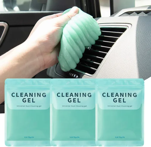 ASFSKY Gel de limpieza de coche (paquete de 3) Masilla limpiadora universal para interior de automóvil