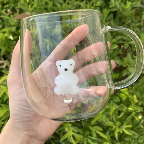 Miniatura 4 de Vasos de vidrio, patrón tridimensional transparente, bebidas de bar, taza de café helado, vaso de jugo, transparente (taza de delfin)
