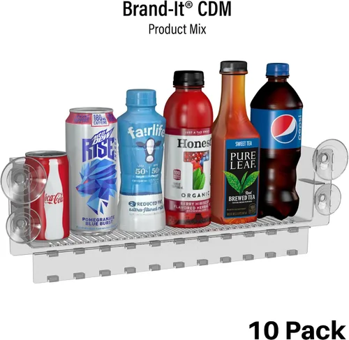 Miniatura 8 de Display Technologies Organizadores y almacenamiento de refrigerador, organizador de bebidas para puerta de cristal, organizador de latas de soda