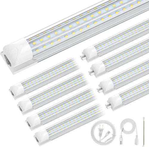 Miniatura 12 de CNSUNWAY Lámparas LED para tienda de 4 pies, luz LED en forma de D de 50W 7500LM 6500K luz blanca diurna, luz para garaje, enlazable con cubierta