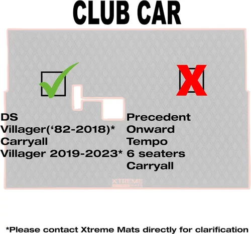 Miniatura 3 de Xtreme Mats Club Car DS - Tapete para carrito de golf, cobertura completa, para modelos Club Car DS (1982-2013) y Villager (1982-2018), color negro