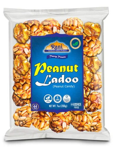 Rani Peanut Ladoo (caramelo frágil de maní redondo) 7 onzas (7.05 oz) ~ Todo natural | Vegano | Sin colores | Apto para gluten | Kosher | Origen