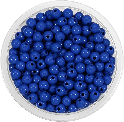 Miniatura 15 de 200 cuentas redondas acrílicas de 0.394 a 0.787 pulgadas (6 a 0.787 in) de color caramelo, cuentas espaciadoras sueltas para manualidades para hacer