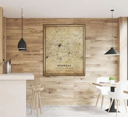 Póster vintage de Arandas Jalisco México | Arte de pared sin marco de 11 x 17 12 x 18 16 x 24 24 x 36 pulgadas | Impresión rústica antigua | Regalo