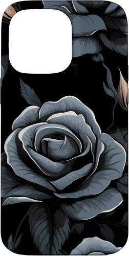 Miniatura 21 de Black Rose Floral Flower Case for iPhone 16