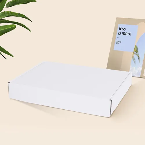 Miniatura 4 de Juego de 25 cajas de envío blancas de 13 x 10 x 2 pulgadas, cajas de cartón corrugado certificadas por FSC para embalaje, correo, pequeñas empresas