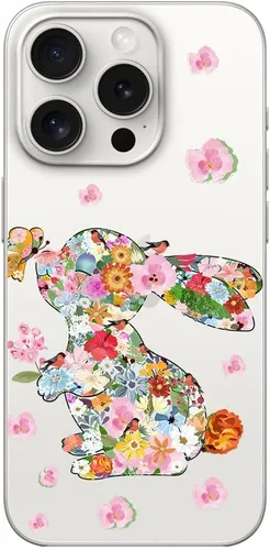 Miniatura 5 de Blingy's Funda para iPhone 15 Pro, bonito patrón de Navidad con diseño de copos de nieve de invierno, funda protectora transparente de TPU suave