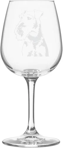 Miniatura 336 de Copa de vino de 12.75 onzas con diseño de perro grabado