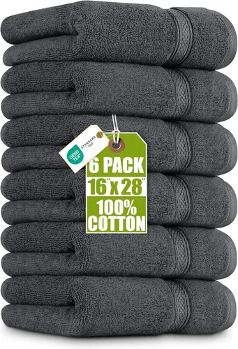 Miniatura 21 de Utopia Towels- Paquete de 6 toallas de mano prémium, 100% algodón hilado en anillo, ultrasuaves y altamente absorbentes, 18 oz/m2 (600 g/m2), 16 x