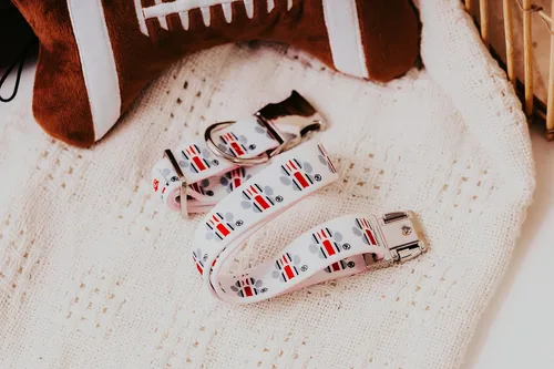 Miniatura 5 de Ohio State Buckeye - Collar para perro con estampado de patas (pequeño)