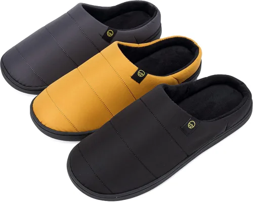 Miniatura 6 de Anproity Pantuflas de espuma viscoelástica para interiores para hombre, con forro polar, cómodas y con puntera cerrada, impermeables