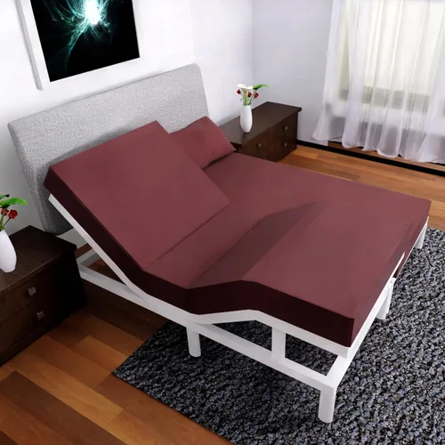 Miniatura 11 de Top Split King - Juego de sábanas para cama ajustable, 4 piezas con bolsillos profundos, sábanas de microfibra de doble cepillado, sábana bajera