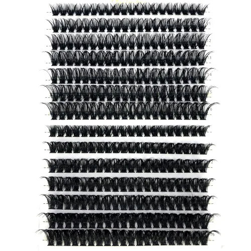 Miniatura 22 de 30D/40D/50D/60D/80D Pestañas de visón 280 Paquetes Extensión de pestañas naturales 3D Rusia Volumen Individual Pestañas en racimo Maquillaje