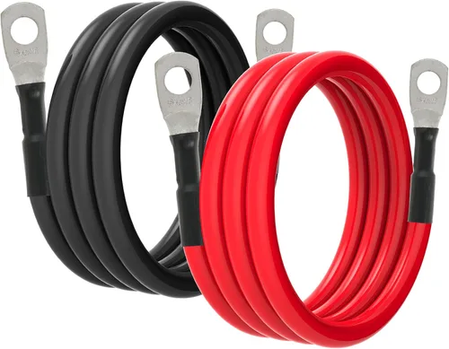 Miniatura 30 de Cable de batería 1/0 AWG 1/0AWG Calibre Cables de inversor de batería para automotriz, solar, marino, barco, RV, automóvil, motocicleta