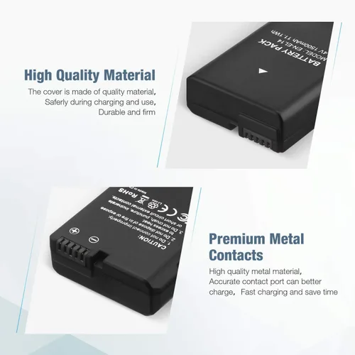 Miniatura 4 de EN-EL14 EN EL14A - Paquete de 2 baterías de iones de litio de 1500 mAh compatibles con Nikon D3100 D3200 D3300 D3400 D3500 D5100 D5200 D5300 D5500
