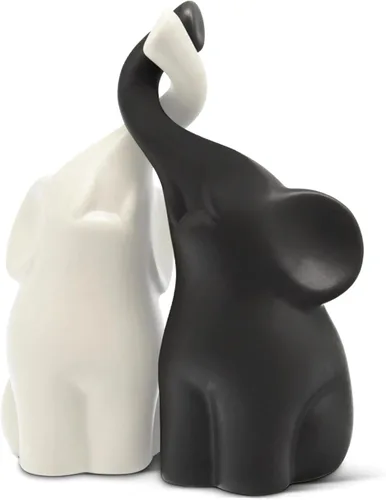 Miniatura 7 de OwMell Juego de 2 figuras de estatua de elefante amoroso, soporte de anillo de elefante de 6 pulgadas, regalos para parejas, decoración de la suerte