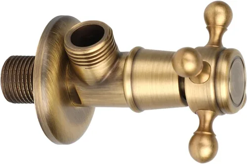 Válvula de parada angular Válvula de triángulo de cobre Válvula de control de agua Grifo retro de fontanería para baño, cocina, balc
