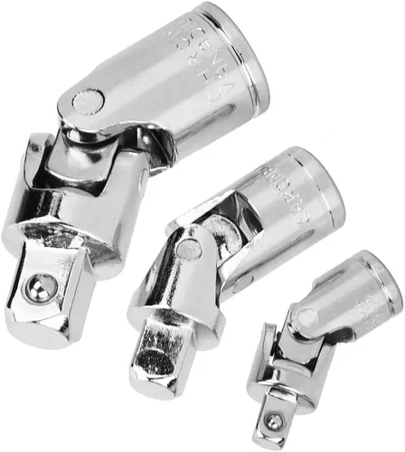 Miniatura 8 de Juego de 3 adaptadores de enchufe universal de acero templado de 1/4 pulgadas 3/8 pulgadas 1/2 pulgadas Kit de enchufe giratorio herramientas