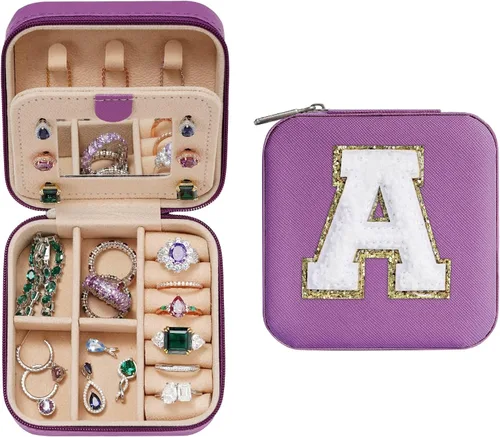 Yqljew Regalos para el día de la madre, joyero de viaje para mujer, pequeño estuche de viaje para joyería, mini joyero, regalos de cumpleaños para