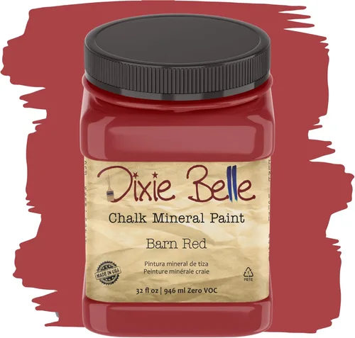 Miniatura 381 de Dixie Belle Paint Company - Pintura con acabado de tiza para muebles, color negro (Caviar), 1 galón, 128 fl oz, pintura mineral color rosa intenso
