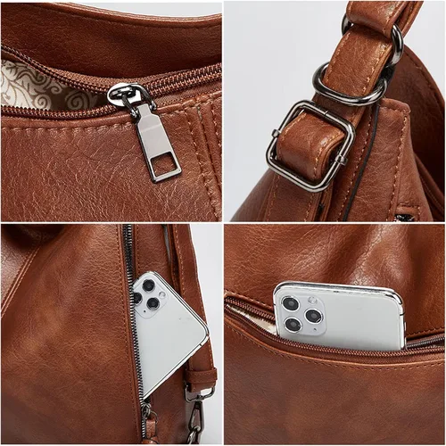 Miniatura 7 de Smith Sursee Bolsos de mano y mochila para mujer, bolsas grandes tipo hobo, bolsa de mano, bolsa cruzada, bolsa de hombro, bolsa de mano, juego de 3