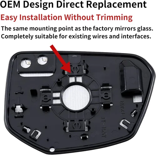 Miniatura 3 de Repuesto del espejo lateral del conductor para Honda Civic 2016-2021, Honda Envix 2018-2022, Honda Crider 2019-2022 Cristal de espejos - Cristal