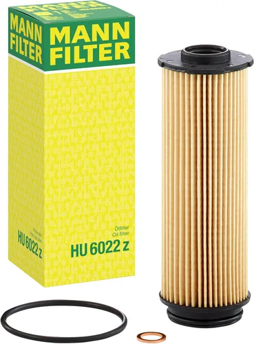 Mann Filter HU 6022 z Filtro de aceite de cartucho de repuesto con junta de tapón de drenaje de aceite Compatible con BMW 540i, 540i xDrive, 740i,
