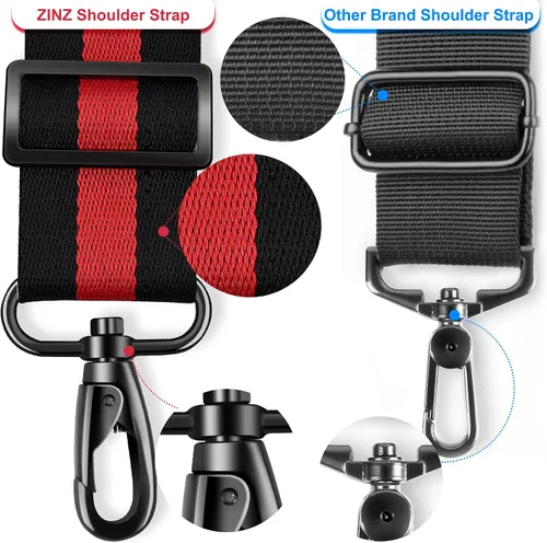 Miniatura 94 de ZINZ Correa de hombro universal de 59 pulgadas con almohadilla transpirable fija ultra gruesa, correa de hombro ajustable y resistente para bolsa
