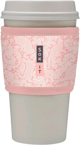 Miniatura 105 de Sok It HotSok Coffee & Tea - Funda de neopreno con aislamiento reutilizable (floral abstracto)