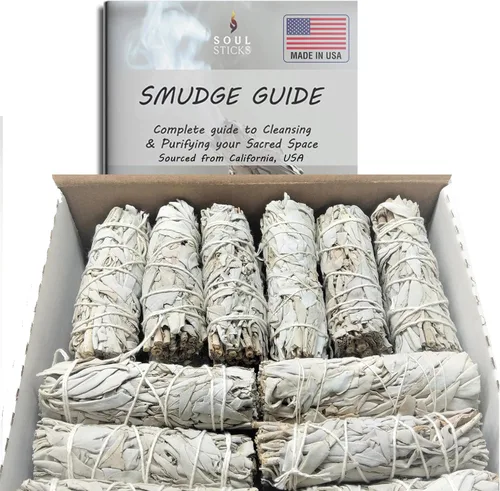Miniatura 12 de SOUL STICKS Paquete de 3 Palos de Salvia Blanca Orgánica de 4 Pulgadas para Sahumerio Cantidades a Granel para Limpieza del Hogar, Meditación
