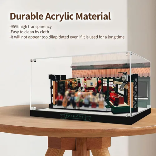 Miniatura 5 de Vitrina acrílica para Lego Ideas 21319 Central Perk, caja decorativa personalizada para el modelo de bloque de amigos, placa de acrílico